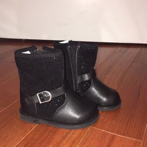 Gymboree Zip Black Infant Boots